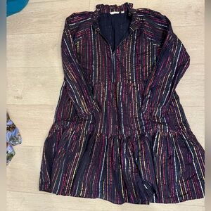 Roller Rabbit Navy and Multicolor Striped Top